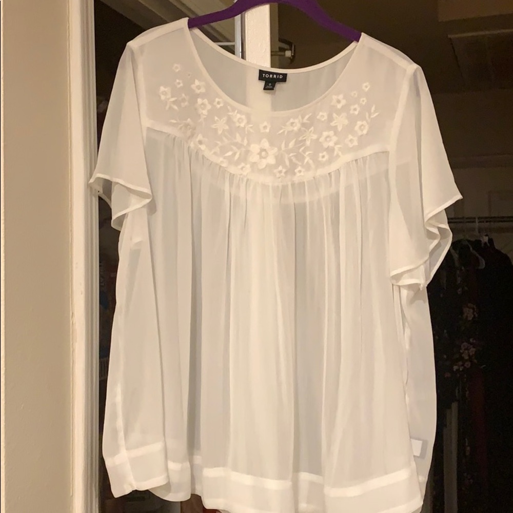 Sheer white shirt